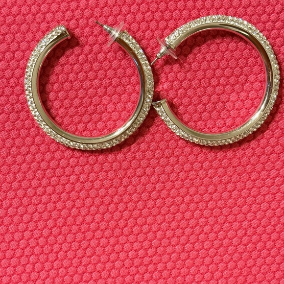 Elegant Silver Hoop Earrings - Picture 9 of 17